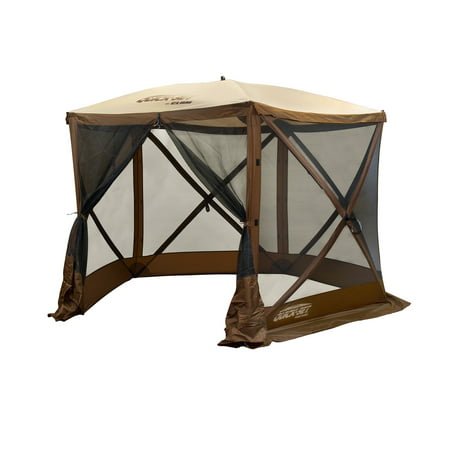 Venture Screen Shelter - 5 side - Brown/Tan Roof - w/ Wind Panel