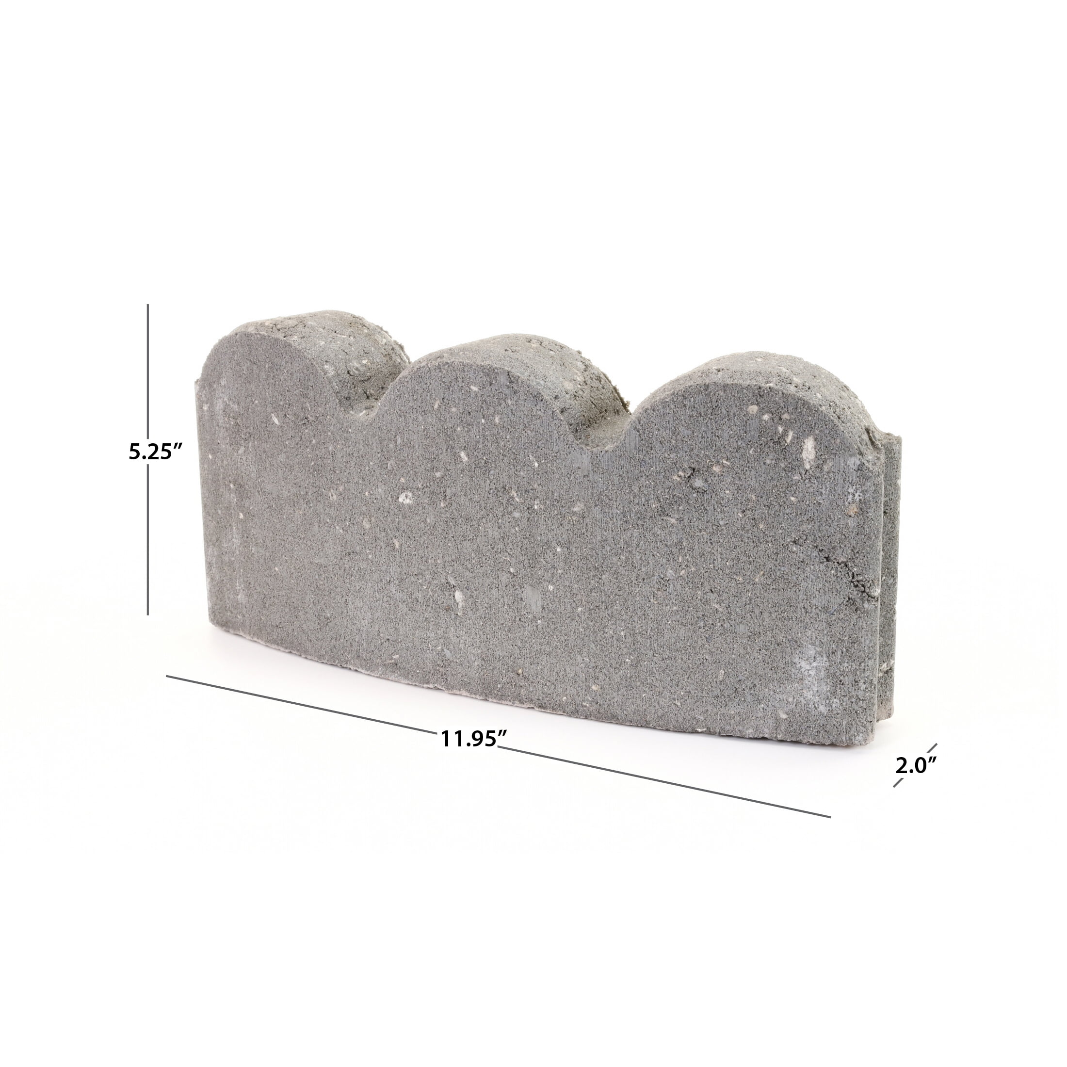 Pavestone 12" Curved Scallop Pewter (Grey) Concrete Edger