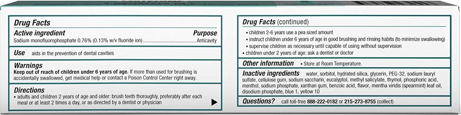 Listerine Essential Care Toothpaste Gel Original Powerful Mint 4.2 Ounce