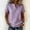 Purple, variant on Helii Women's Contrast Stitch Button V Neck Short Sleeve Shirt Soft Breathable Cotton Feel Top Casual Summer Daily Wear for Vacation and Street Outfits 10 Colors