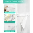 thumbnail image 3 of No Hook Shower Curtain with Snap in Liner, Yellow Grey Tree Branch Hotel Shower Curtains for Bathroom, Washable Shower Curtain Liner Set with Mesh Top Window, 72”x78”, 3 of 6