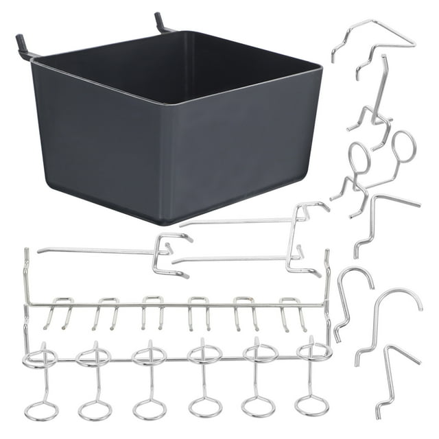 HEALEEP 80pcs Pegboard Hooks Plastic Assorted Saving for Garage Accessories