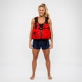 thumbnail image 3 of Easy-to-Carry Foldable Buoyancy Vest with 3 Front Pockets, Back Reflective Strip and Emergency Whistle, Universal Size Life Jacket for Water Activity, Yellow, 3 of 8