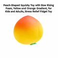 thumbnail image 2 of Peach-Shaped Squishy Toy with Slow Rising Foam, Yellow and Orange Gradient, for Children and Adults, Relaxation Squeeze Toy, 2 of 3