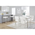 thumbnail image 5 of Fuji Stacker Counter Stools for Kitchen Counter in Stainless Steel, Counter Height Chairs, Bar Stools Set of 3, Counter Height Stools Set of 3, Bar Stools For Kitchen Island (White Faux Leather), 5 of 9