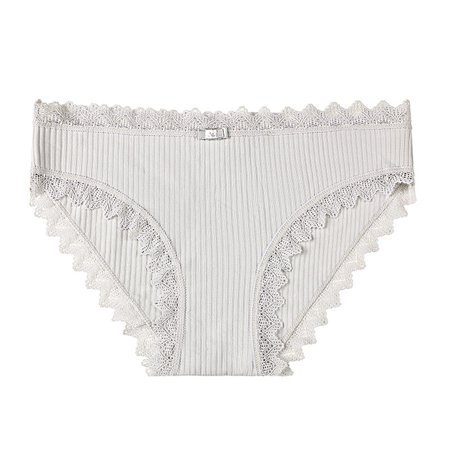 

Best Gift! MIARHB Women s Solid Color Vertical Pattern Lace Trim Cotton Crotch Seamless Cute Panties