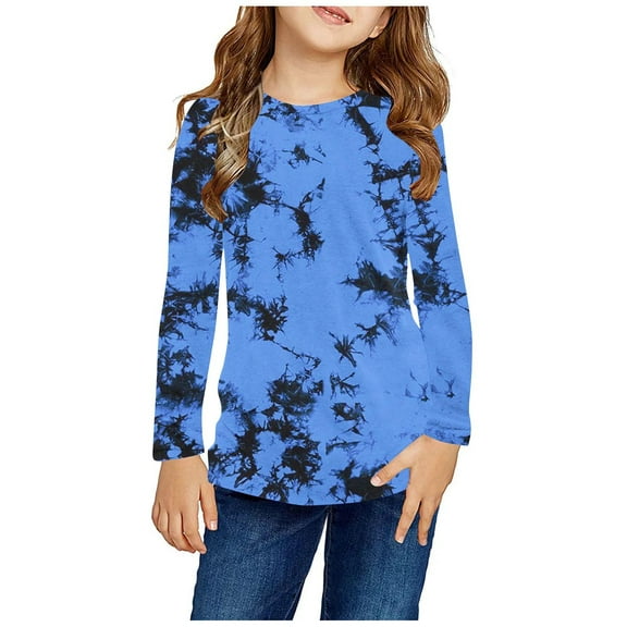 Hicidod Toddler Shirts Fashion Print Kids Girls Blouses Crewneck Ultra Soft Long Sleeve Comfortable Casual Pullover tops