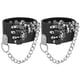 thumbnail image 2 of pulseras con remaches, mano con calavera fresca, brazalete ancho para hombres y mujeres para decoración de ropa, 2 of 5