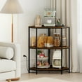thumbnail image 4 of Gymax 2PCS 3-Tier Corner Printer Stand w/Charging Station  Metal Frame for Living Room, 4 of 10