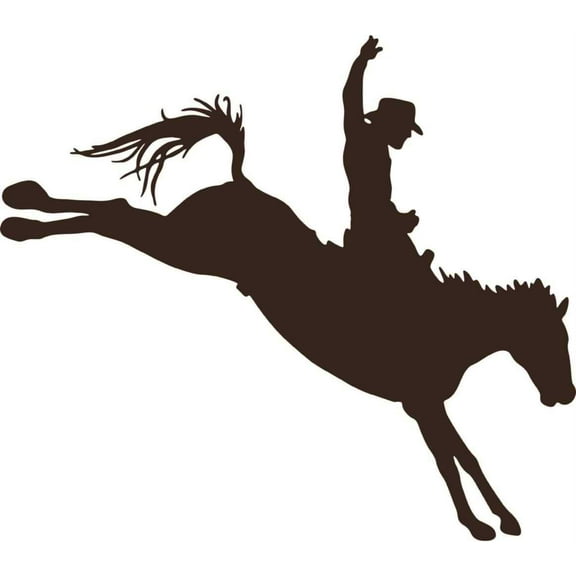 Western Cowboy Riding 16"X16" - Kids Boys Bed Room - Picture Art - Peel & Stick Vinyl Wall Decal Sticker