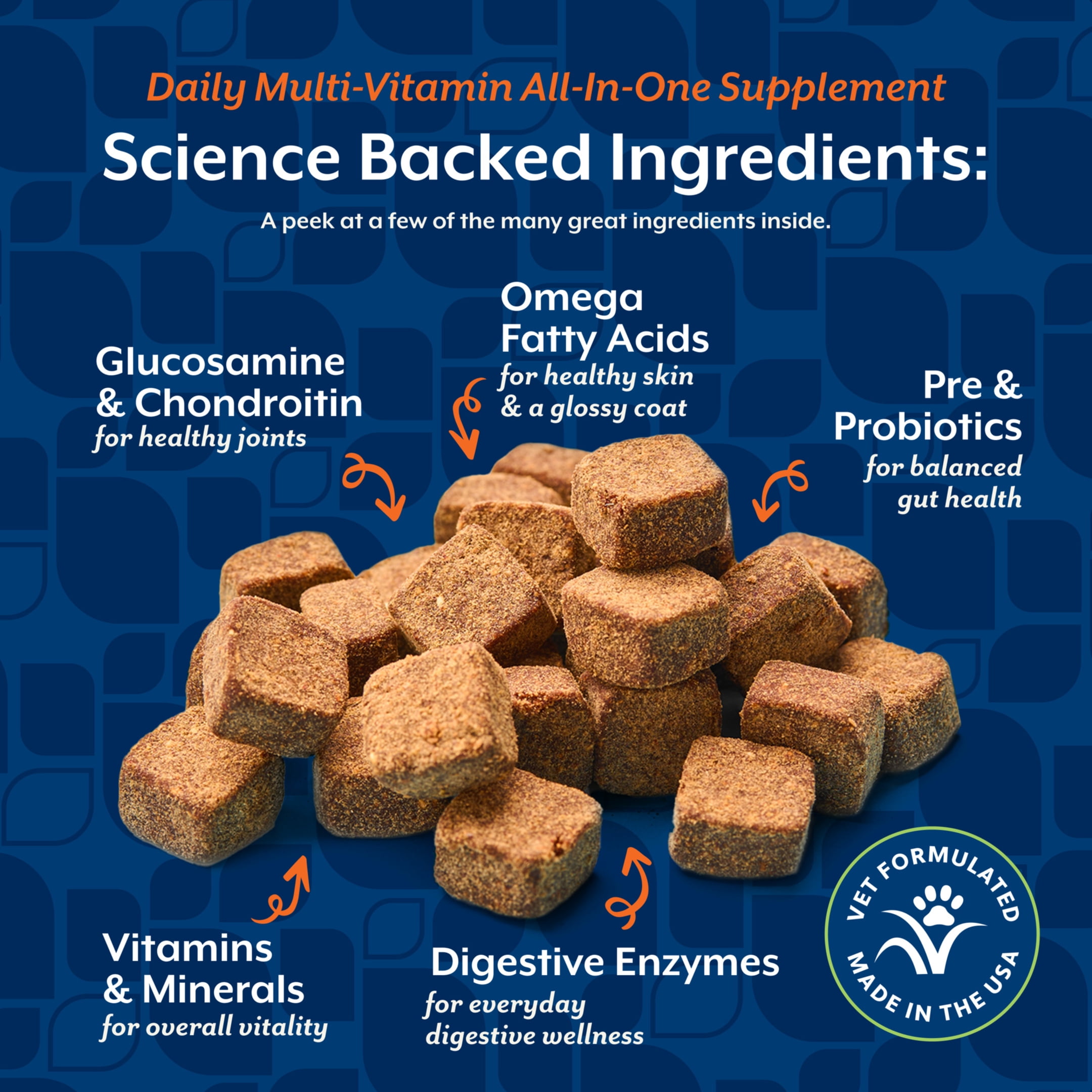 NaturVet Daily Multi-Vitamin All-In-One Supplements for Dogs, Bacon and Chicken Flavor, 120 Count