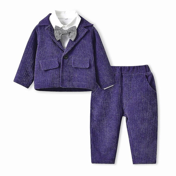 Traje de caballero para niños Disfraz de pana de invierno de manga larga