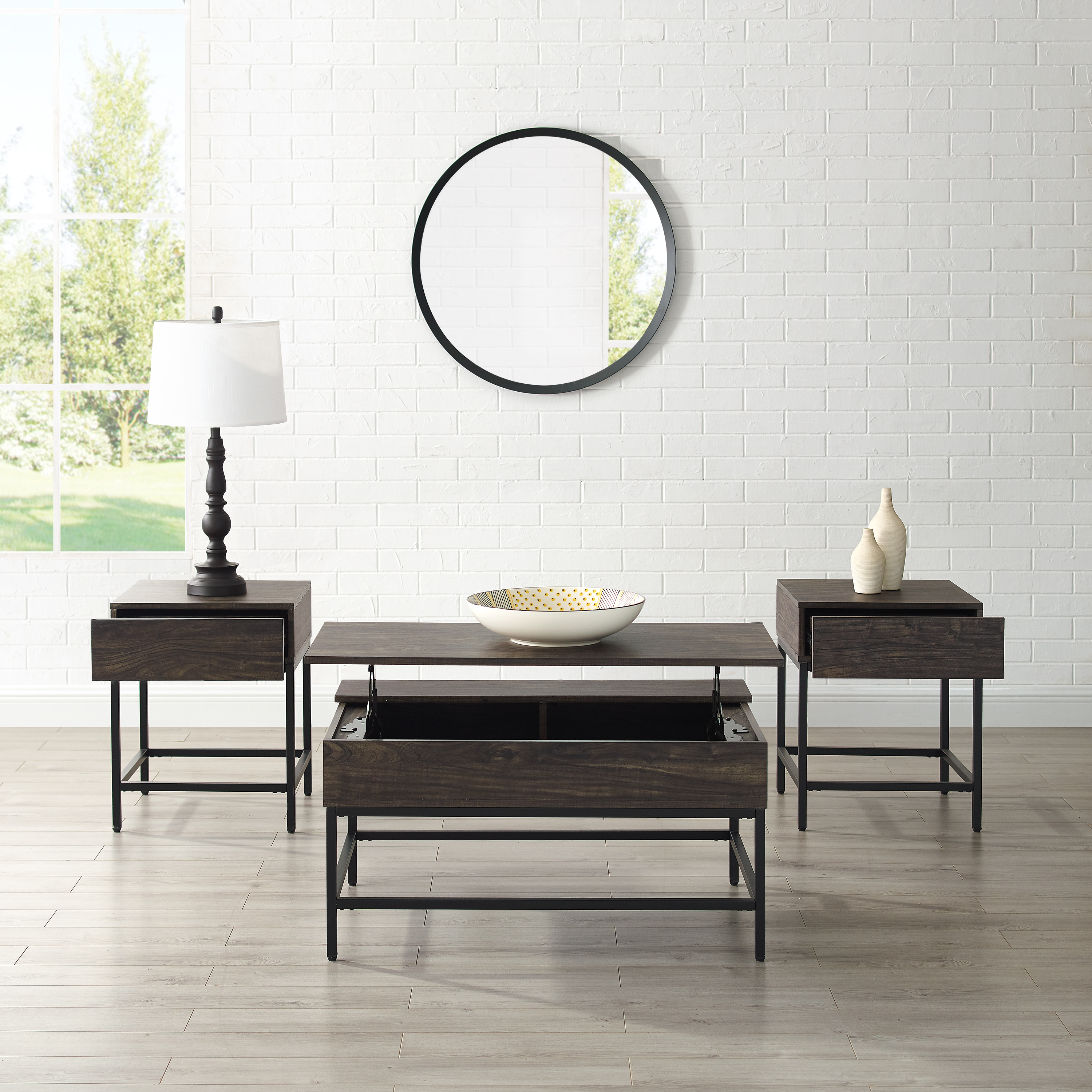 Crosley Furniture Jacobsen 3 Piece Coffee Table Set - image 4 of 15