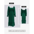 thumbnail image 7 of Xuanfei Women Square Neck Smocked Long Sleeve Tiered Maxi Dress, 7 of 7