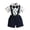 Navy, variant on Karoyedx Boys Christening Outfits Toddler Baby Boy Clothes Suit Gentleman Wedding Outfits Formal Dress Shirt with Bowtie Suspender Pants Navy Size,12-18 Months