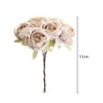 thumbnail image 4 of Walbest 1 Bouquet of European Style Retro Simulation Rose Flower, Lightweight Decorative Faux Silk Rose DIY Garland Accessories Fake Flower, Headdress Simulation Bouquet, 4 of 7