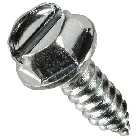 

AMZ Clips And Fasteners 50 #14 X 3/4 Slotted Hex Head License Plate Screws