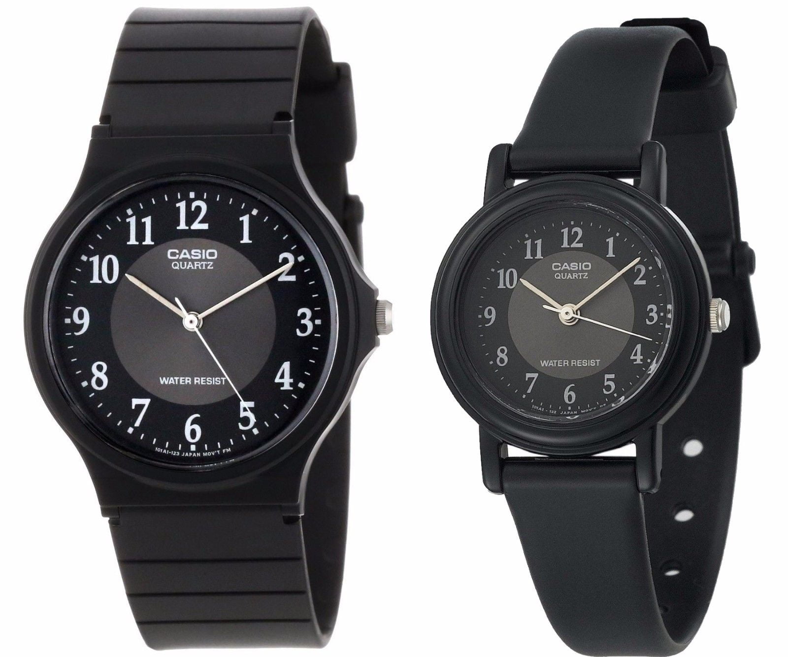 casio plain black watch