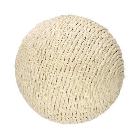 Uxcell Cat Toy Ball Interactive Natural Cat Scratching Balls Sisal Cat Ball Toy ( Sisal 3.9Inch Beige ) for Kittens Pet Enrichment Training Play Indoor Exercise Fun
