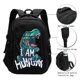 thumbnail image 3 of Balery Hungry Tyrannosaurus Mochila con carga USB para hombre y mujer - Mochila impermeable y antirrobo para laptop con puerto USB para viajes, trabajo, 3 of 7