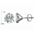 thumbnail image 3 of Star K� Round 6mm Genuine Peridot Three 3 prong Martini Screw back Stud earrings, 3 of 9