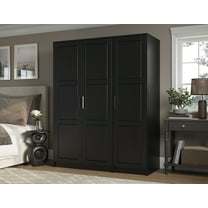 100% Solid Wood Urban 3-Door Wardrobe Armoire