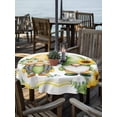thumbnail image 2 of Outdoor Tablecloth with Umbrella Hole for Patio/Picnic/Party/Camping, Sunflowers Gnomes Waterproof Table Cloth Round Cover Washable, Eucalyptus Spring Garden Floral (Dia 54"), 2 of 8