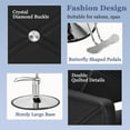 thumbnail image 6 of Deep Black Salon Chair for Hair Stylist – Hydraulic Beauty Chair with Crystal Tufted Back, Extra-Wide Seat, Adjustable Height, 360° Swivel for Barbershop, Spa, or Home Use, 6 of 6
