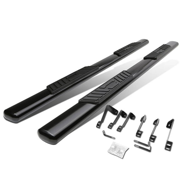 DNA Motoring 5" Black Side Step Nerf Bars Running Boards for 1999-2014 Silverado Sierra Extended Cab
