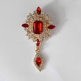 thumbnail image 2 of Broche geométrico Sonducket para mujer aleación cristal rojo, 2 of 6