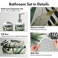 thumbnail image 6 of Ambesonne Green Bathroom Decor Set in a Gift Box, Exotics Scenario of Leaves, 4 Pcs, Teal Pale Khaki Fawn, 6 of 7