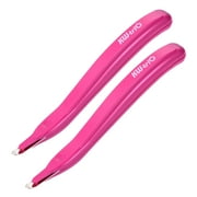 Uxcell Magnetic Staplers Puller Office Home Staple Remover Tools, Rose Red 2 Pack