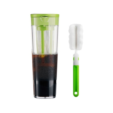 

Hapeisy Airtight Cold Brew Iced Coffee Maker with Stainless Steel Filter & Sealed silicone Shatterproof Durable Plastic Construction Leak-Proof 1100 ml