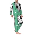 thumbnail image 2 of Kdxio BALL INSIDE THE NET GOAL Men’s Pajama Set Pajamas For Men 2 Piece PJ Set with Men Pajama Pants and Long Sleeve T-Shirt Lounge Set-Large, 2 of 7