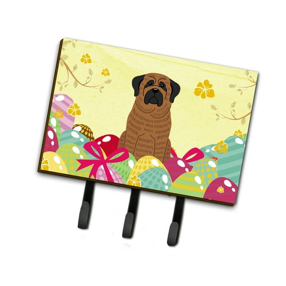 Carolines Treasures BB6015TH68 Easter Eggs Mastiff Brindle Leash or Key Holder Triple multicolor