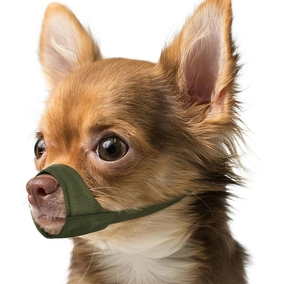 Short Snout Dog Muzzle, Small Muzzle for Chihuahua Shih Tzu American Bully Boxer Puppy, Soft Fabric Mouth Cover for Grooming Vet Visits, Prevent Biting Chewing Fighting