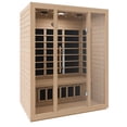 thumbnail image 4 of Maldives 3- Person Indoor Hemlock Wooden Carbon FAR Infrared Home Sauna Room with LED Touch Control Panel and Heater, 4 of 13