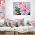 thumbnail image 4 of Designart Full Blown Peonies - Floral Throw Pillow - 18x18, 4 of 5
