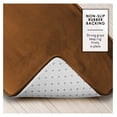thumbnail image 4 of KriKac 2 Piece Bathroom Rugs Bath Mat Set, Velvet Memory Foam Bath Mats for Bathroom - Non-Slip, PVC Backing Bath Rugs, Washable Bathroom Rug Mats - Dries Quickly, Bathroom Rug Set - Brown, 4 of 9