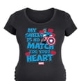 thumbnail image 3 of Marvel Captain America - My Shield Valentine - Maternity Scoop Neck Tee, 3 of 5