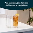 thumbnail image 2 of Libbey Aspen Highball Drinking Glasses Set of 4, 10.5 Oz, Clear, Stylish Retro Tall Glass Cups, Modern Bar Glassware for Cocktails, Mojito, and More, 2 of 6