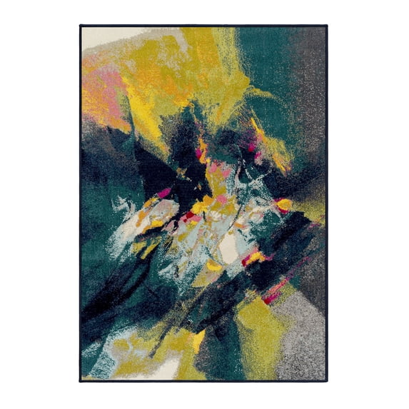 Caspian Modern Abstract Indoor Area Rug by Blue Nile Mills, 8' x 10', Blue