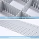 thumbnail image 3 of Organizador de cajones, (gris) 24 piezas divisores de cajones, ajustables, divisores de compartimentos de rejilla de cajón para ropa interior, calcetines, suministros de oficina, etc., 3 of 5