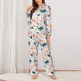 thumbnail image 2 of Fotbe Sea Life 1 Pattern Long Sleeve Pajama Set for Women,Sleepwear Set,2-piece Loungewear Set,Soft PJs Comfy Nightwear with Pockets -Medium, 2 of 7
