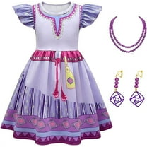 Girls Costume Wish Asha Princess Dress Halloween Christmas Cosplay Party Dress Up for 3-12 Years Kids