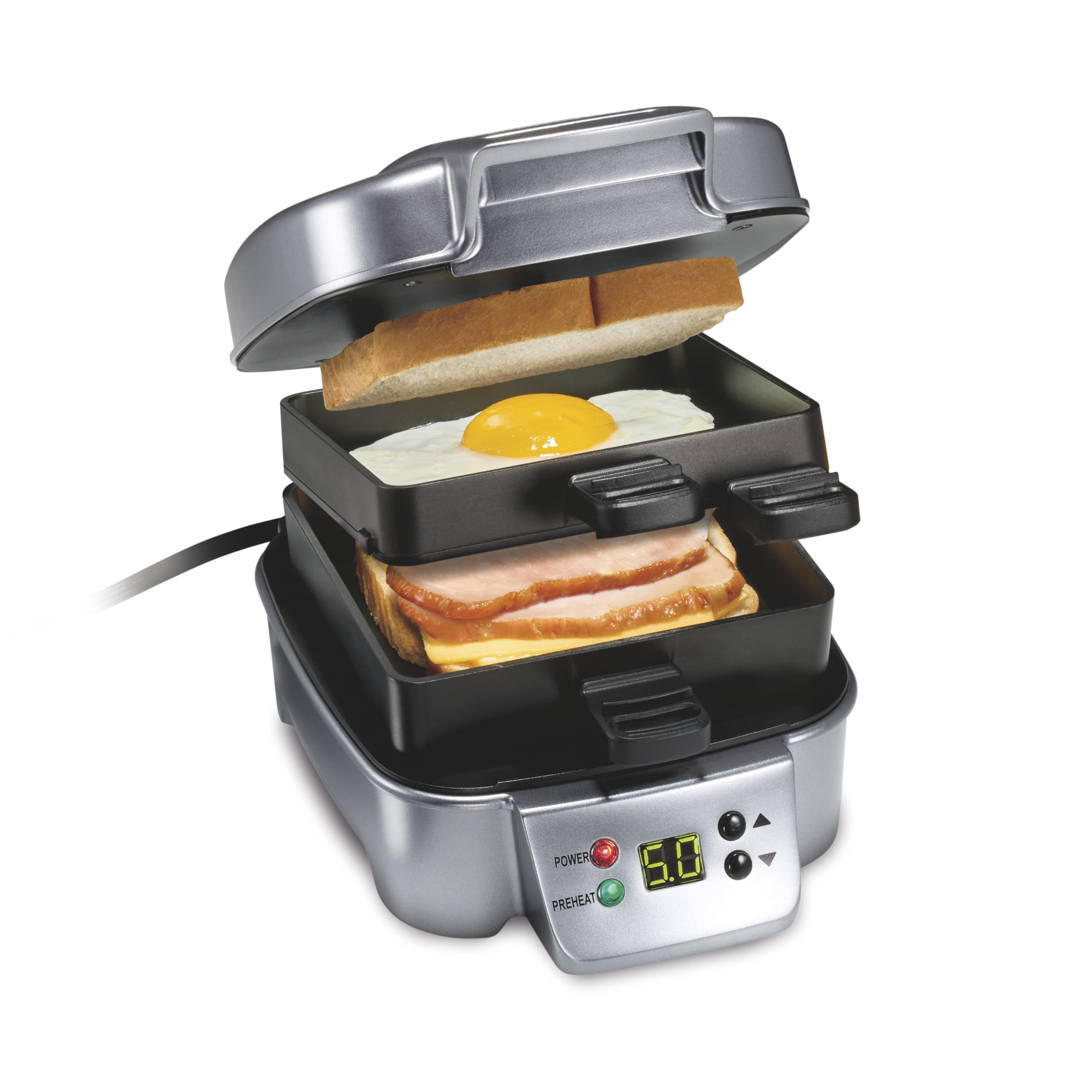 Hamilton Beach グルメパニーニプレス Hamilton Beach Panini Press Gourmet Sandwich Maker - Walmart.com