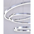 thumbnail image 4 of Design Living 3-Light Chrome LED Dimmable Chandelier With Three Halo Rings, 4 of 6