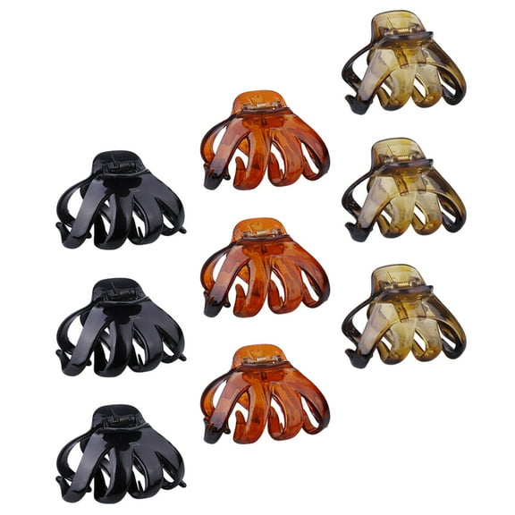 BESTYASH 9pcs Octopus Clip Small Plastic Versatile Hairstyle Usage for Women in Wedding