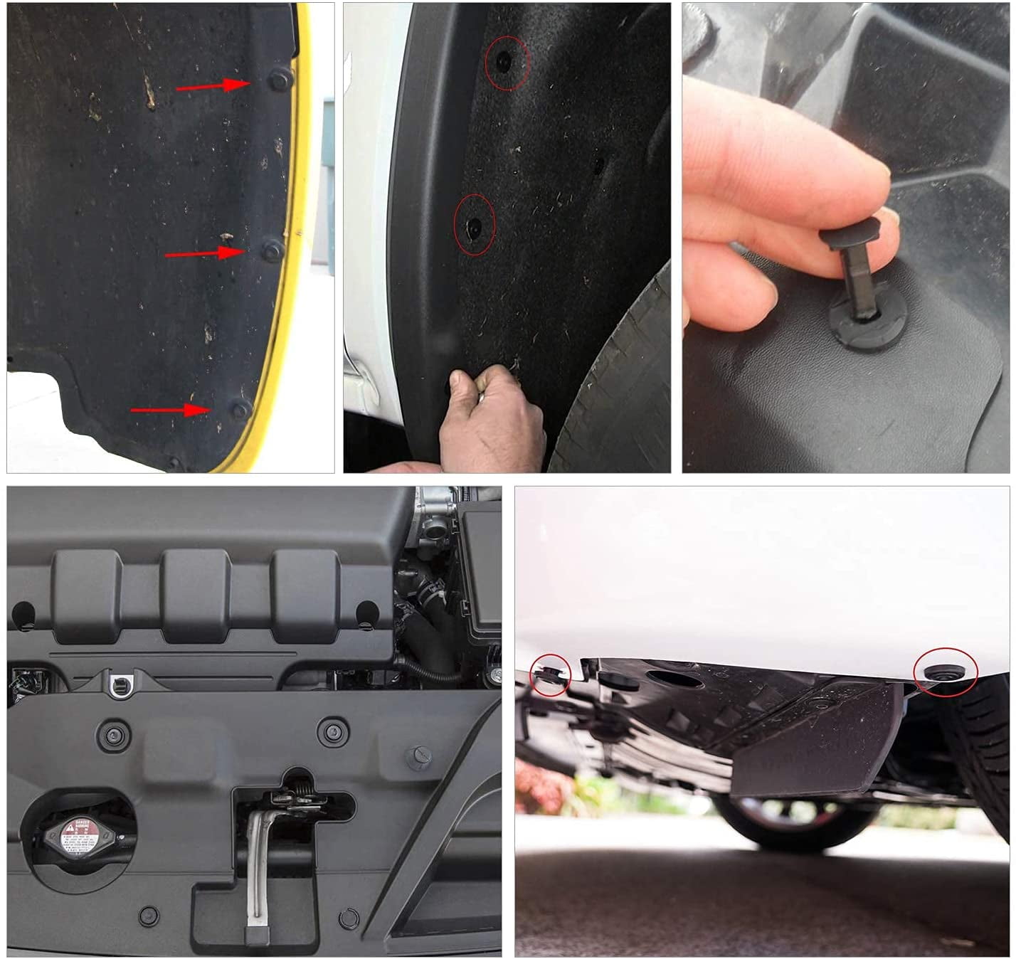 GOOACC 240Pcs Bumper Retainer Clips Car Plastic Rivets Fasteners Push Retainer Kit Most Popular Sizes Auto Push Pin Rivets Set Door Trim Panel Fender Clips for GM Ford Toyota Honda Chrysler
