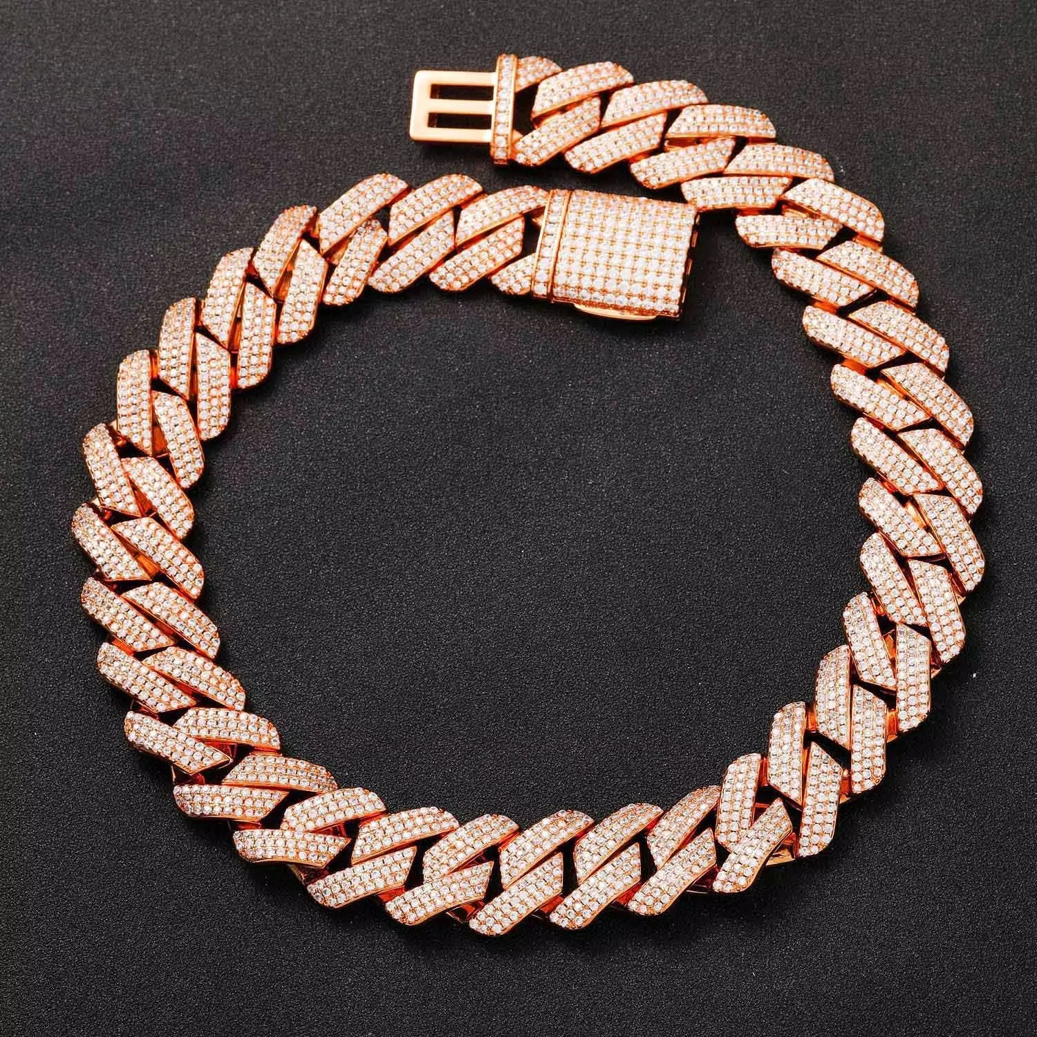 AIXZETHY 20MM Cuban Link Chain for Men Iced Out Miami Cuban Necklace Real Gold Plated 5A+ Zicron Iced Out Chain Gold/Silver Bling Diamond Luxury Hip Hop Jewelry Gifts for Women Men